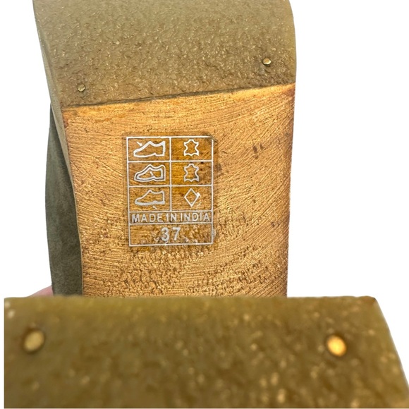 Free People Clog Touch The Sky Wrap Platform Sandal Suede Color:Taupe Size:37NEW - Picture 16 of 16